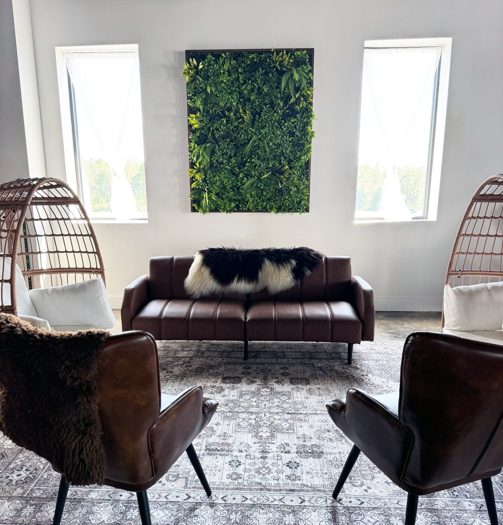Furnished lounge in executive office suites at The Enclave, Santa Rosa Beach