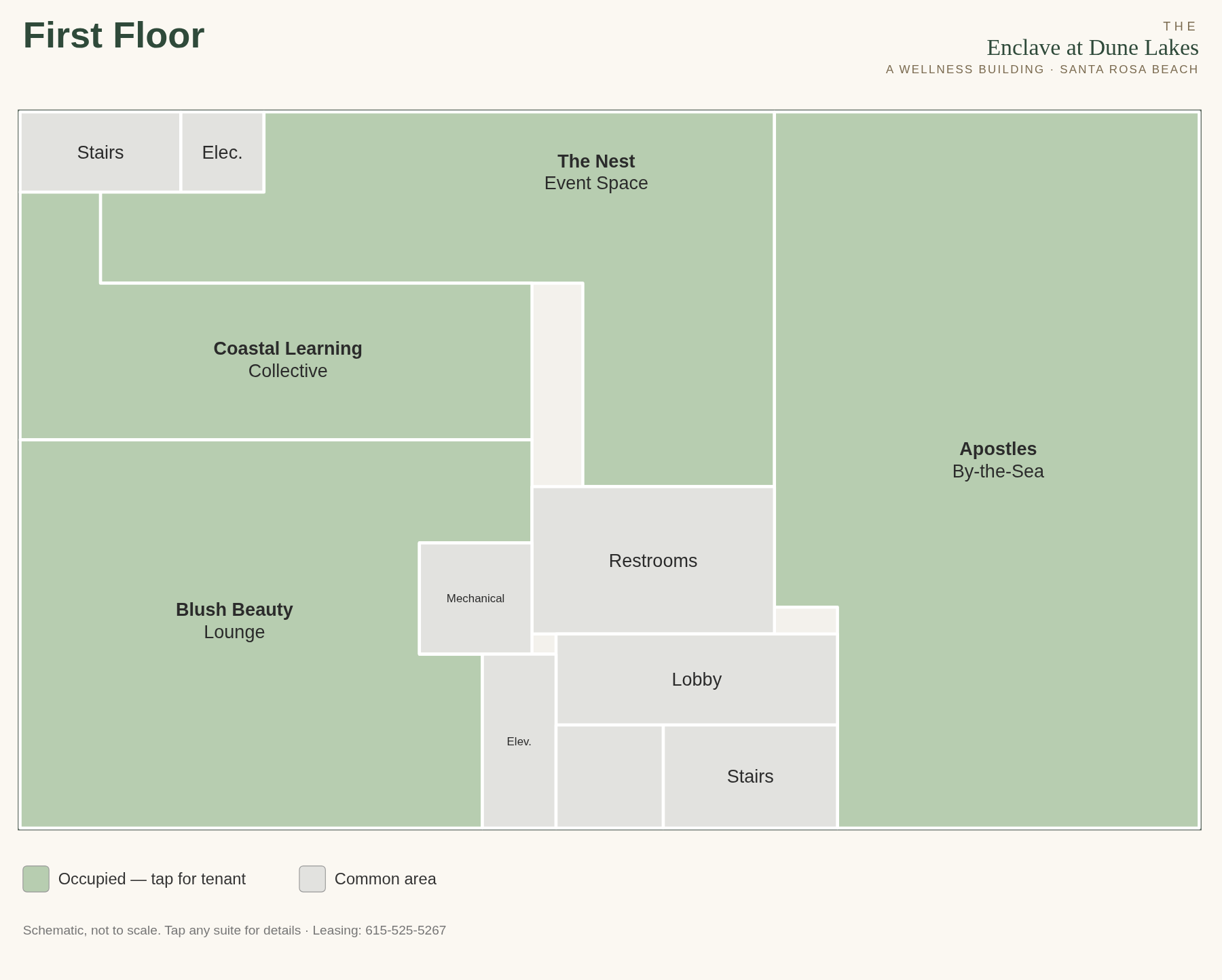 First Floor floor map of The Enclave at Dune Lakes