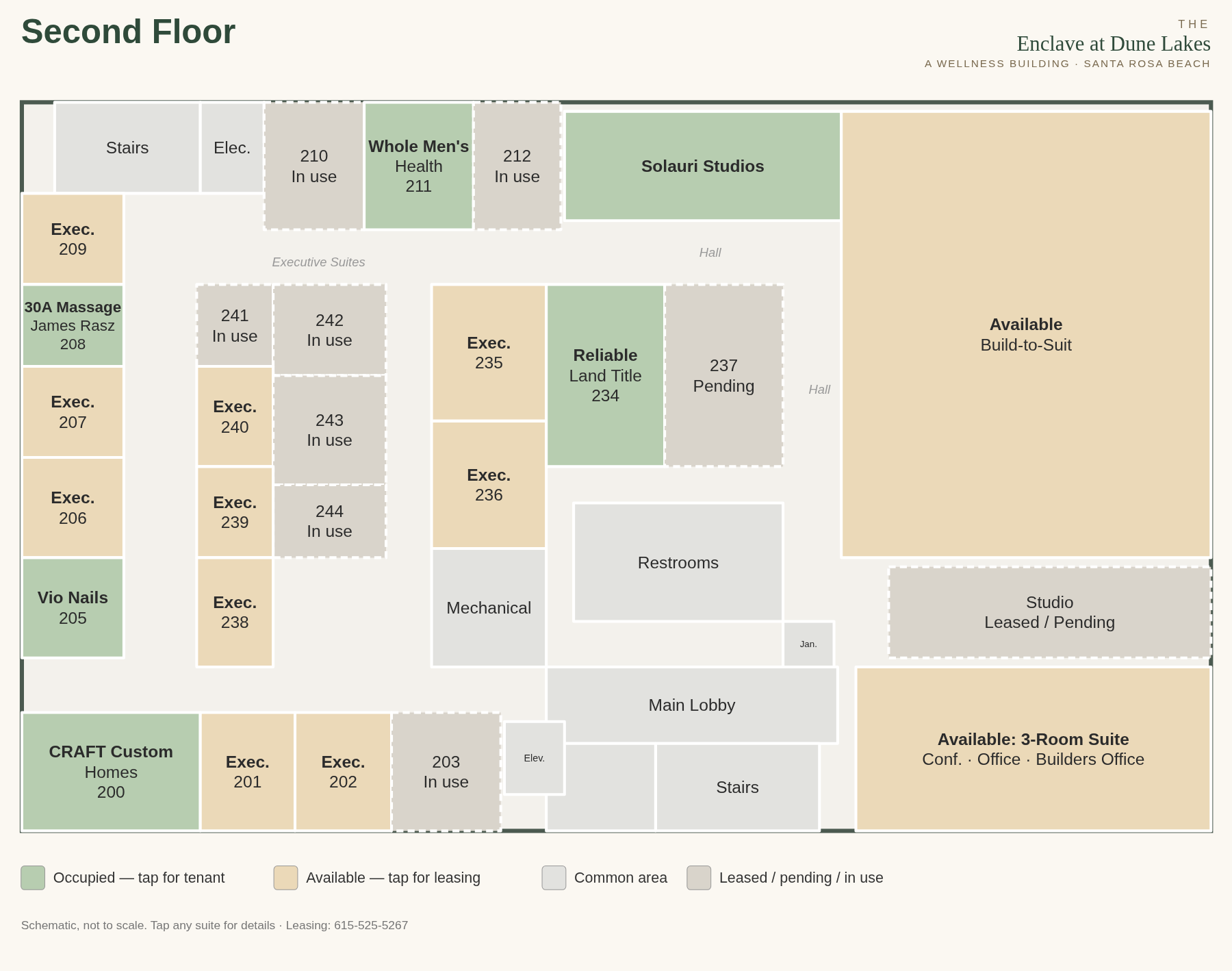 Second Floor floor map of The Enclave at Dune Lakes